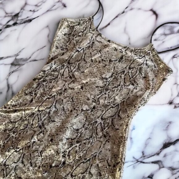superdown Bianca Mini Dress in Gold Snake - Picture 3 of 6
